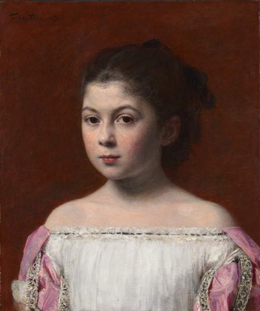 Detail of Marie-Yolande de Fitz-James, 1867 by Ignace Henri Jean Fantin-Latour