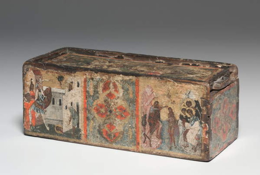 Detail of Reliquary Box with Scenes from the Life of John the Baptist, 1300s by School Byzantine