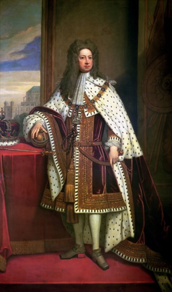 Detail of King George I by Godfrey Kneller