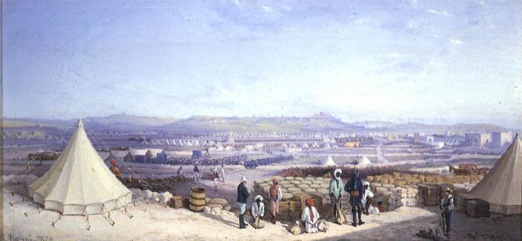 Detail of The Artillery and Cavalry Camp at San Antonio, Malta by G. Gianni