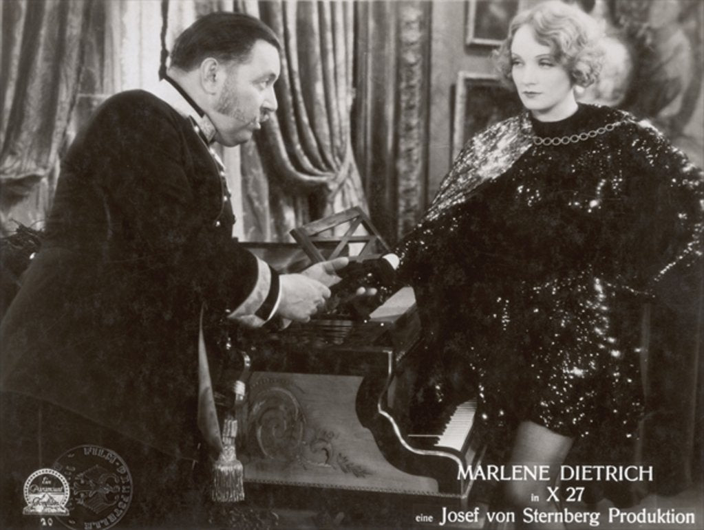 Still from the film 'Dishonored' with Warner Oland and Marlene Dietrich, 1931 by Photographer German