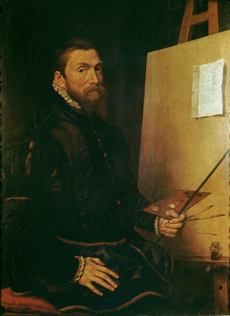 Detail of Self Portrait by Anthonis van Dashorst Mor
