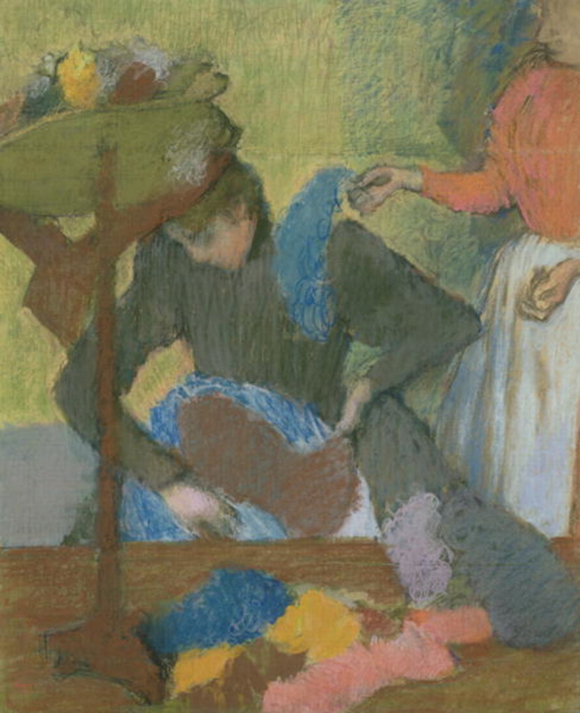 Detail of At the Milliner's, c.1898 by Edgar Degas