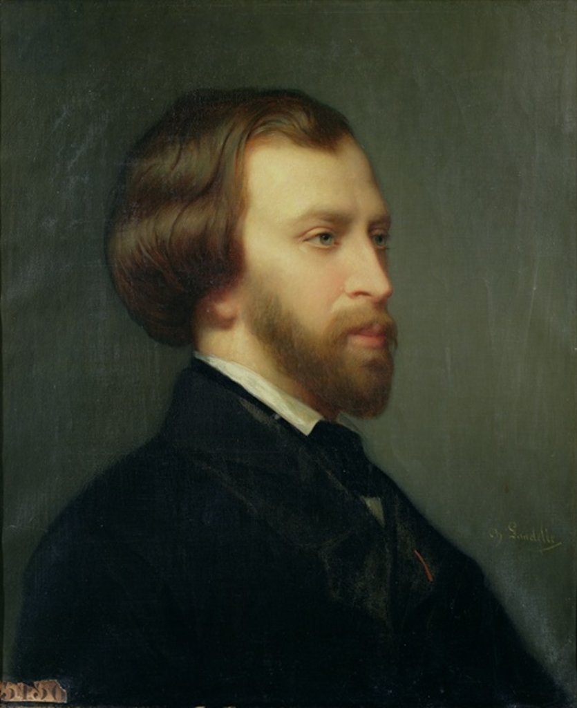 Detail of Portrait of Alfred de Musset by Charles Landelle