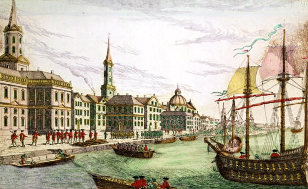 Detail of Disembarking of the English Troops at New York, 29th June 1776 by Franz Xavier Habermann
