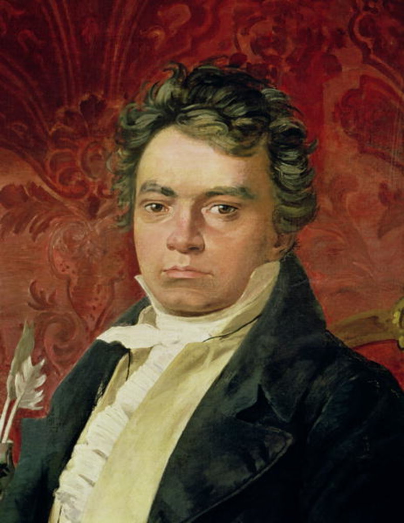 Detail of Portrait of Ludwig Van Beethoven by Italian School
