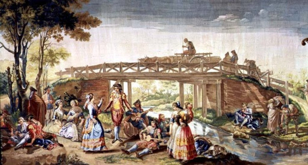 Detail of The Bridge over the Canal by Ramon Bayeu y Subias
