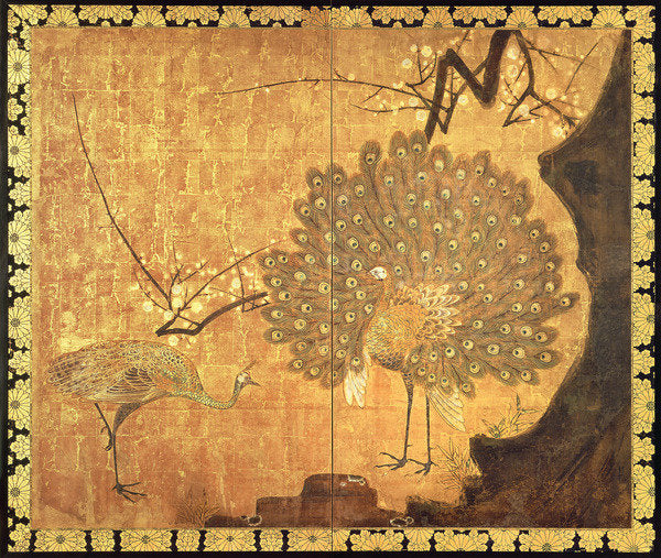 Detail of Peacocks, Edo Period by Ogata Korin