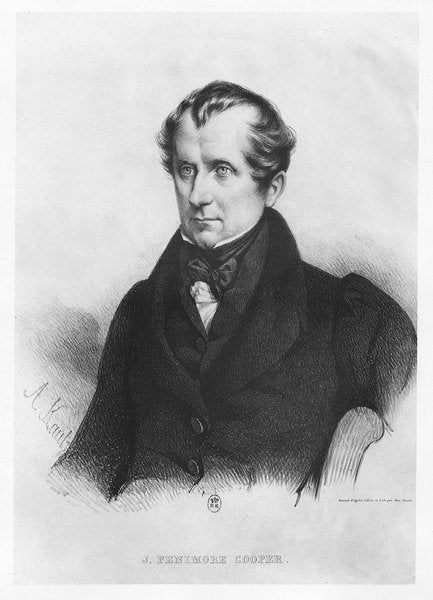 Detail of James Fenimore Cooper by Amelie de Lacepede