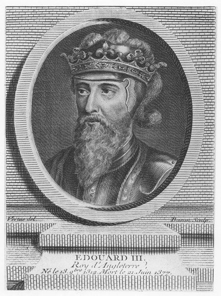 Detail of Edward III, King of England by Pierre François Basan