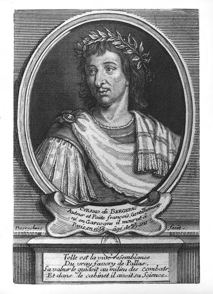 Detail of Portrait of Savinien de Cyrano de Bergerac by Etienne Jehandier Desrochers