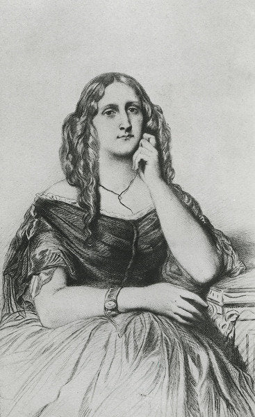 Detail of Delphine de Girardin by Andre Adolphe Eugene Disderi