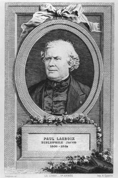 Detail of Portrait of Paul Lacroix by Eugène Gaujean