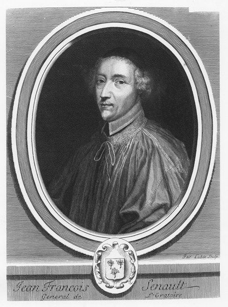 Detail of Portrait of Jean-François Senault by Jacques Lubin