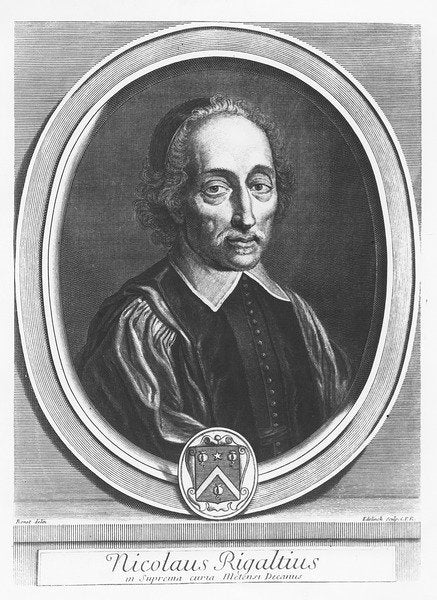 Portrait of Nicolas Rigault by Gerard Edelinck