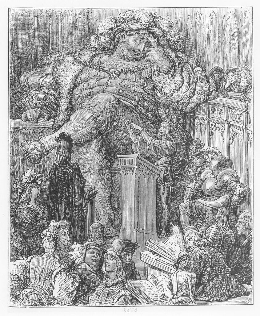 Detail of Illustration from 'Gargantua and Pantagruel', by François Rabelais by Gustave Dore