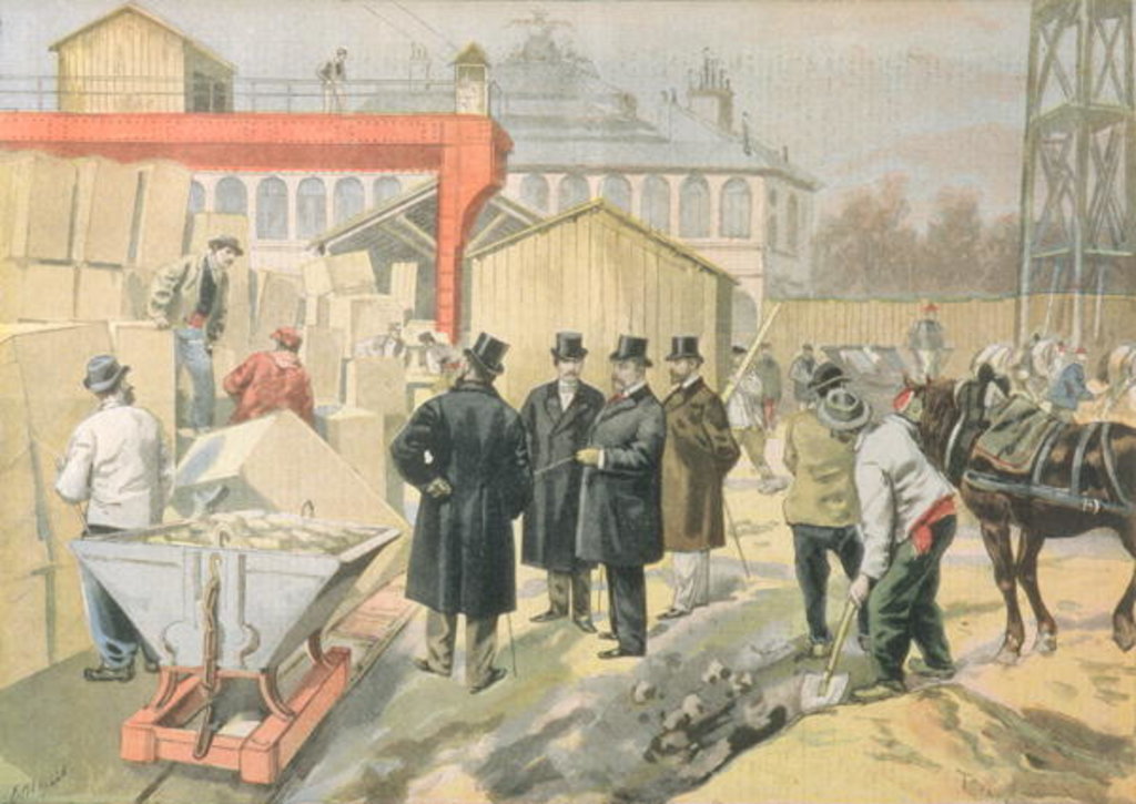 Detail of The Prince of Wales Visiting the Building Site of the 1900 Universal Exhibition by F.L. & Tofani Oswaldo Meaulle