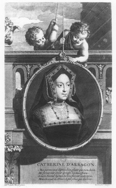 Detail of Catherine of Aragon by Cornelis Vermeulen