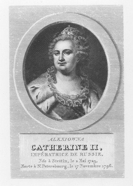 Detail of Catherine II of Russia by French School