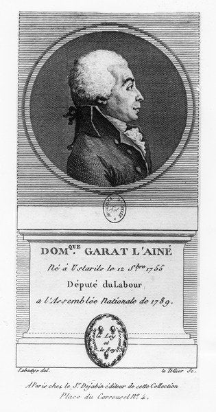 Detail of Dominique-Joseph, Comte de Garat by French School
