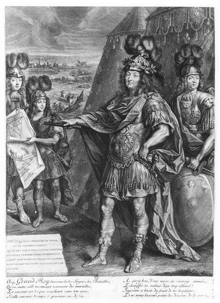 Detail of Louis XIV giving orders to fortify the borders by French School