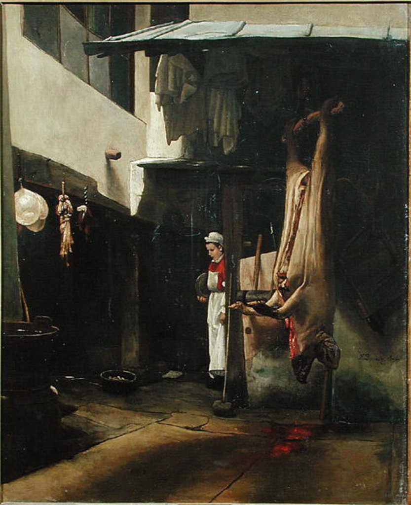 Detail of The Butcher by Francois Bonvin