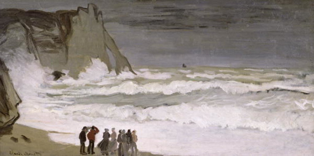 Detail of Rough Sea at Etretat by Claude Monet