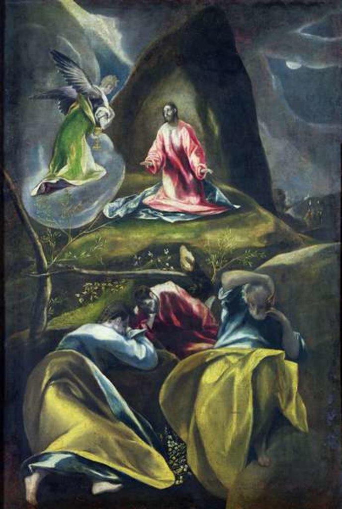 Detail of Christ in the Garden of Olives by El Greco