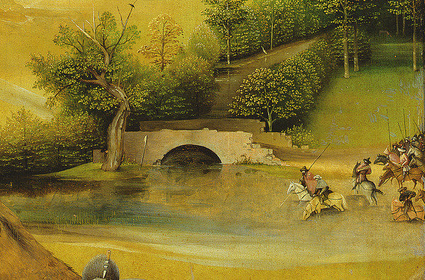 Detail of The Adoration of the Magi, detail of the background, 1510 by Hieronymus Bosch