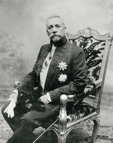 Detail of Honoré Charles Grimaldi, Prince Albert of Monaco by Jean-Baptiste Edouard Detaille