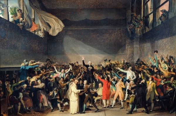 Detail of The Tennis Court Oath, 20th June 1789, 1791 by Jacques Louis David