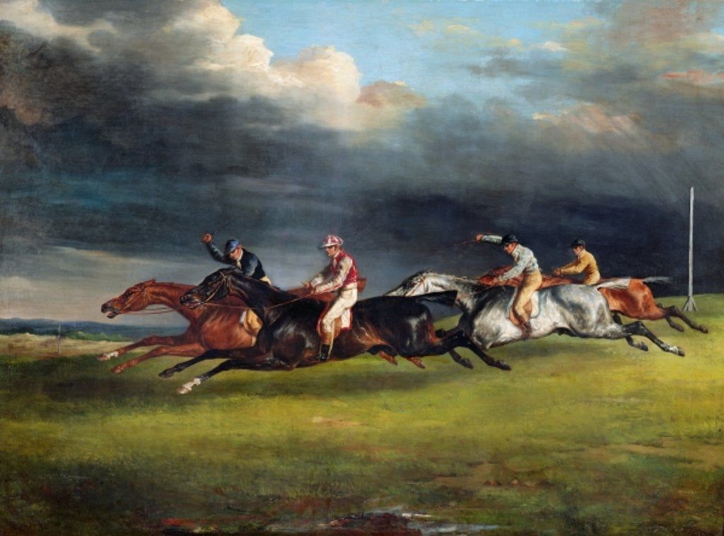 Detail of The Epsom Derby by Theodore Gericault