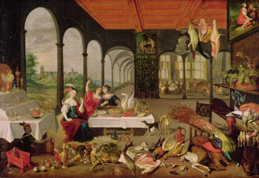 Detail of Allegory of Taste by Jan the Elder Brueghel
