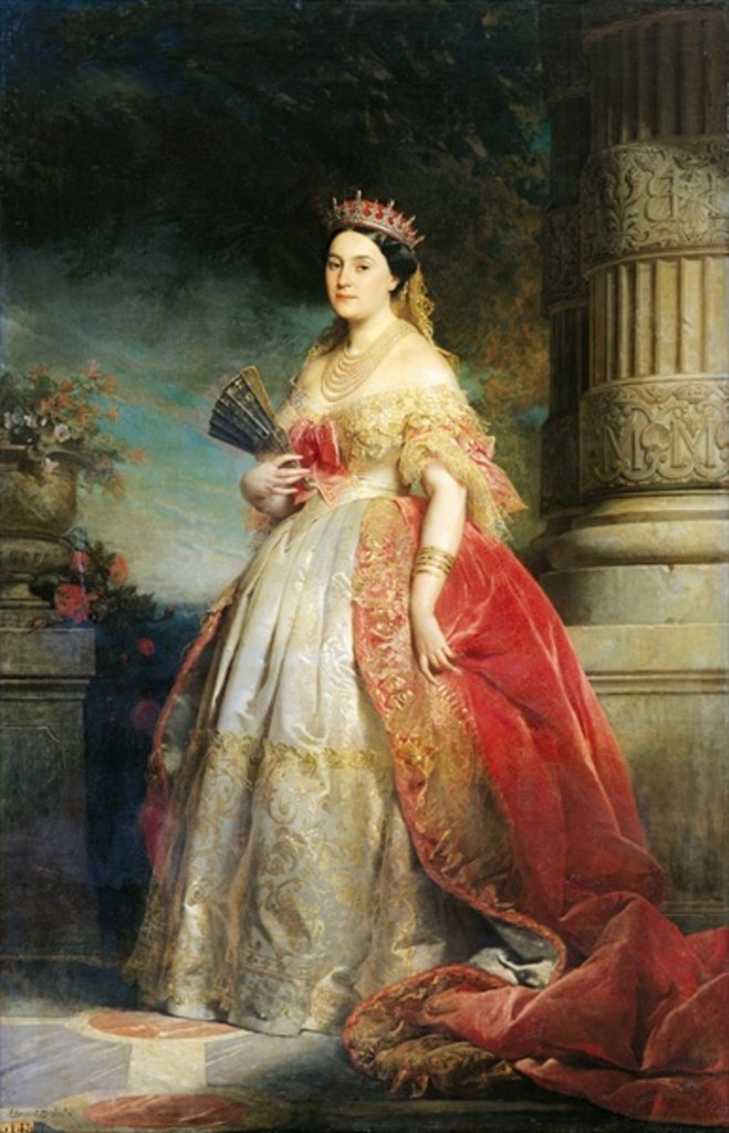 Detail of Mathilde Laetitia Wilhelmine Bonaparte by Edouard Louis Dubufe