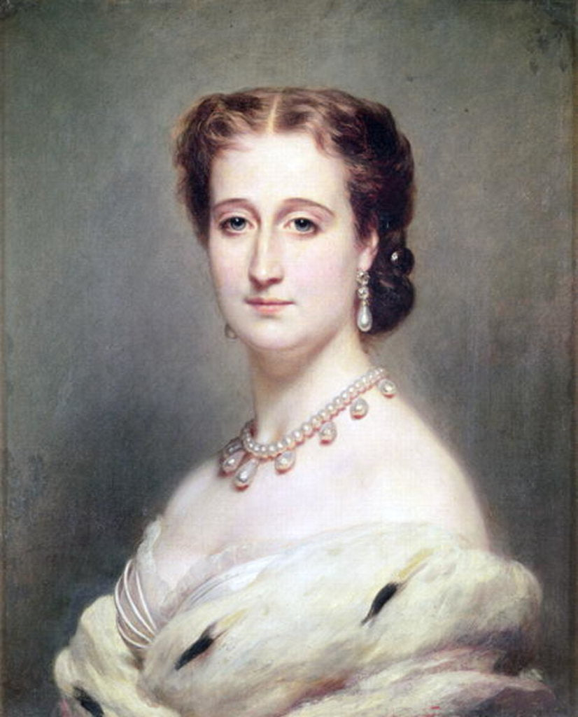 Detail of Portrait of the Empress Eugenie by Franz Xaver Winterhalter