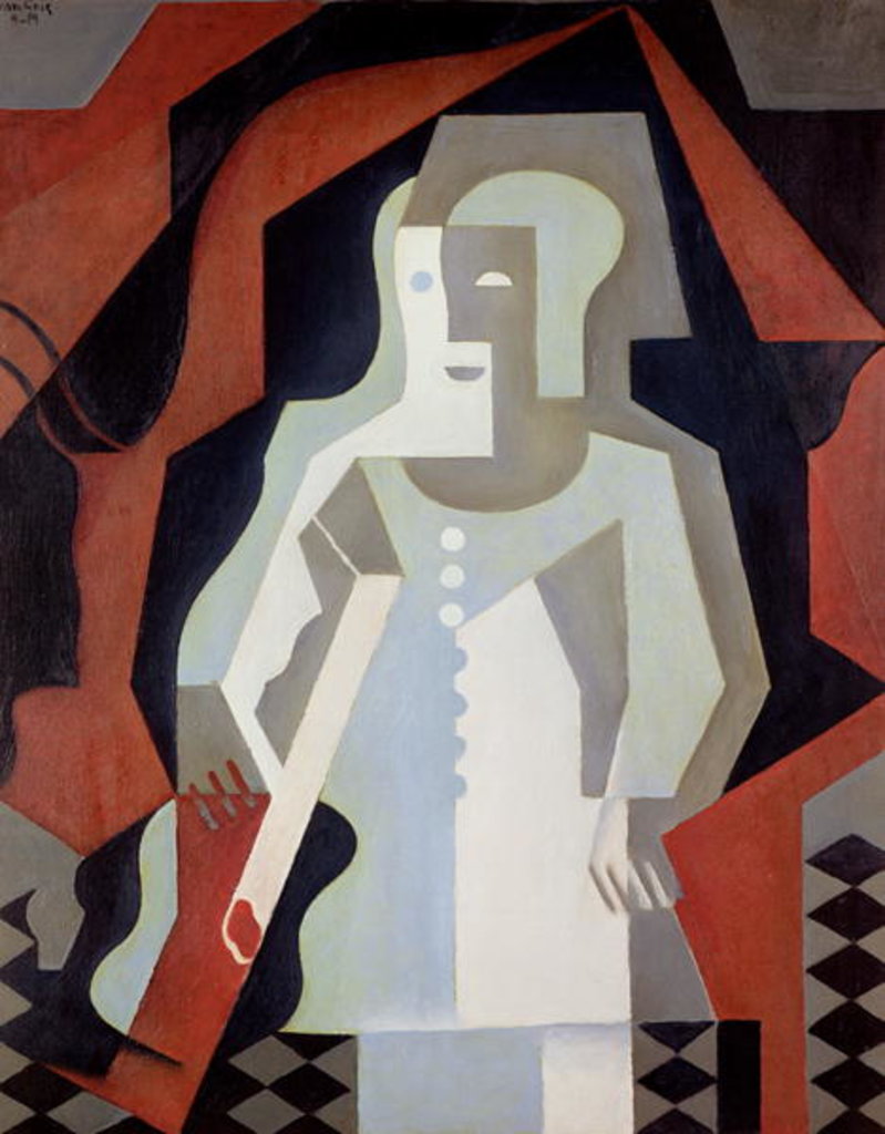Detail of Pierrot, 1919 by Juan Gris