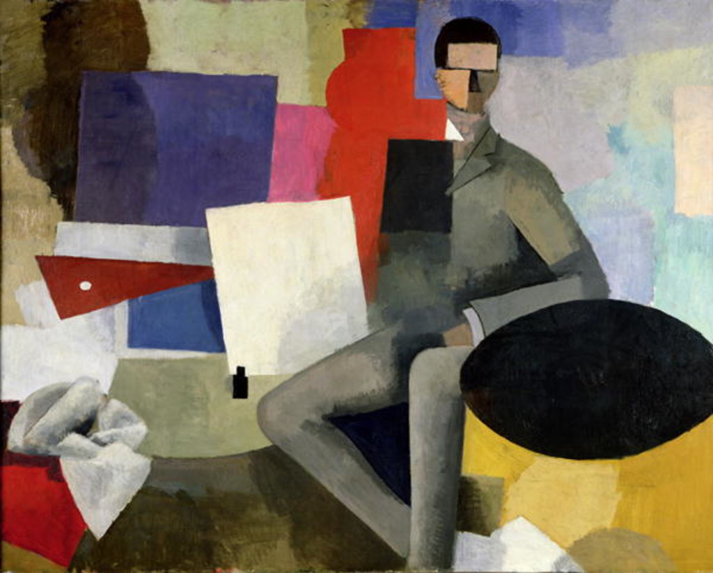 Detail of The Seated Man, or The Architect, 1913 by Roger de La Fresnaye