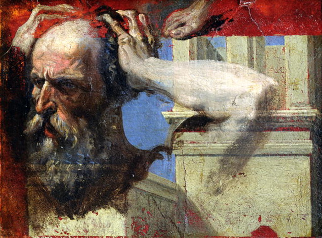 Detail of Figure Study for the Martyrdom of St. Symphorian by Jean Auguste Dominique Ingres
