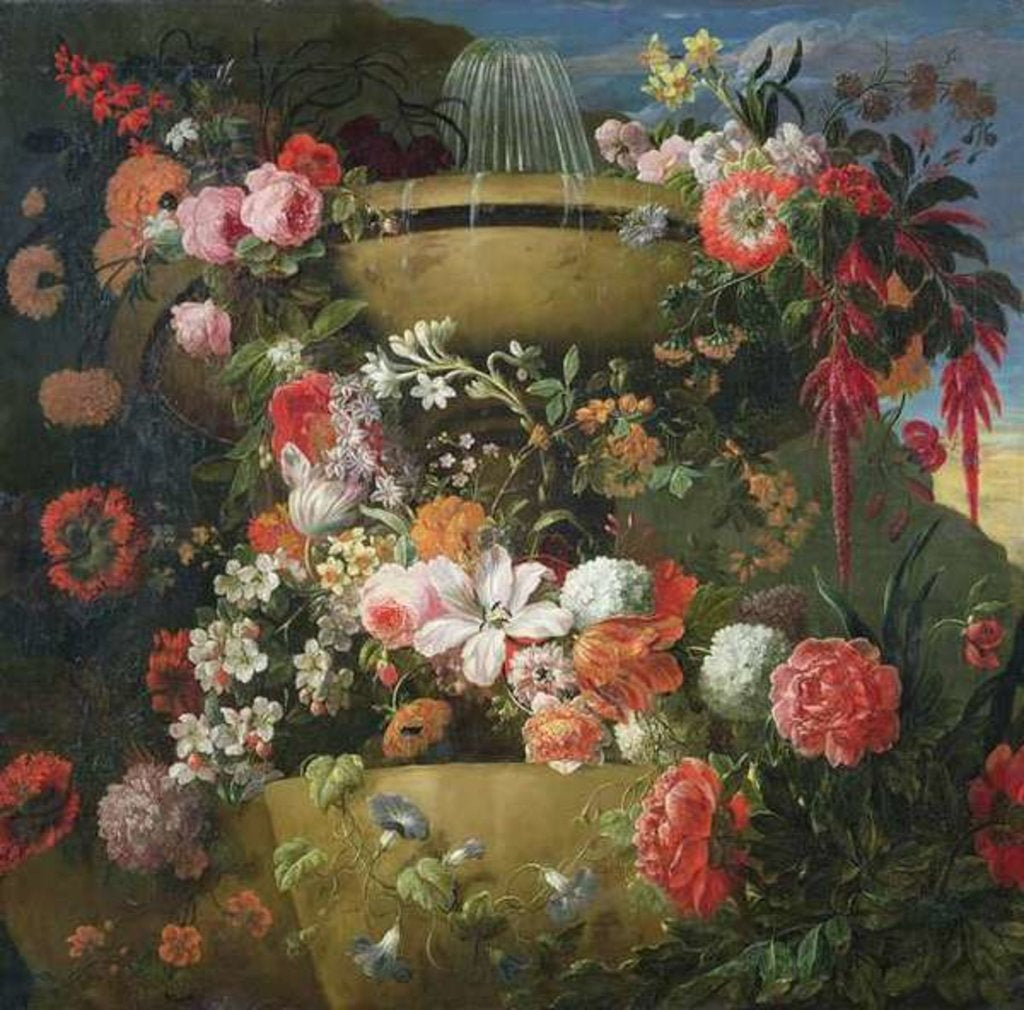 Detail of Basin and Flowers by Gaspar Peeter The Elder Verbruggen