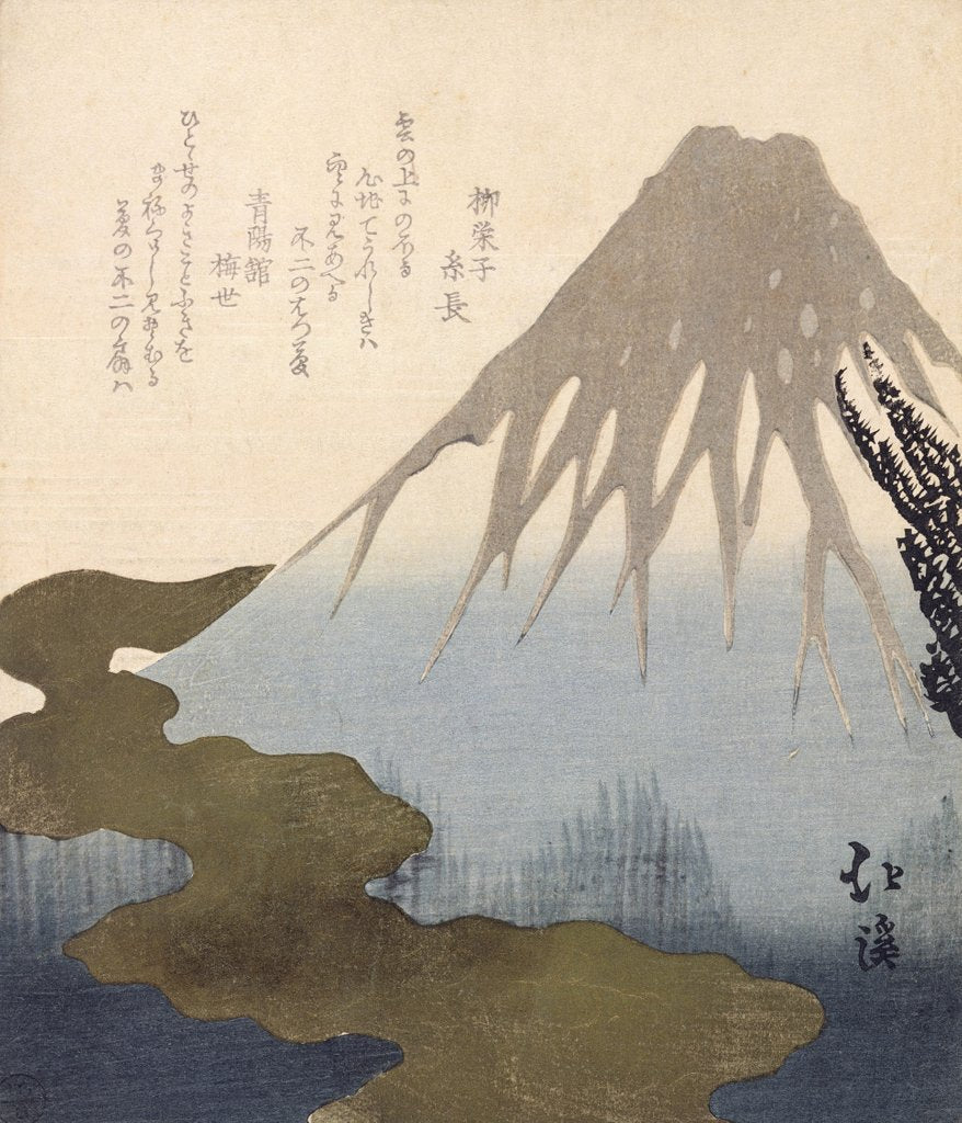Detail of Mount Fuji Under the Snow, c.1820-1830 by Toyota Hokkei