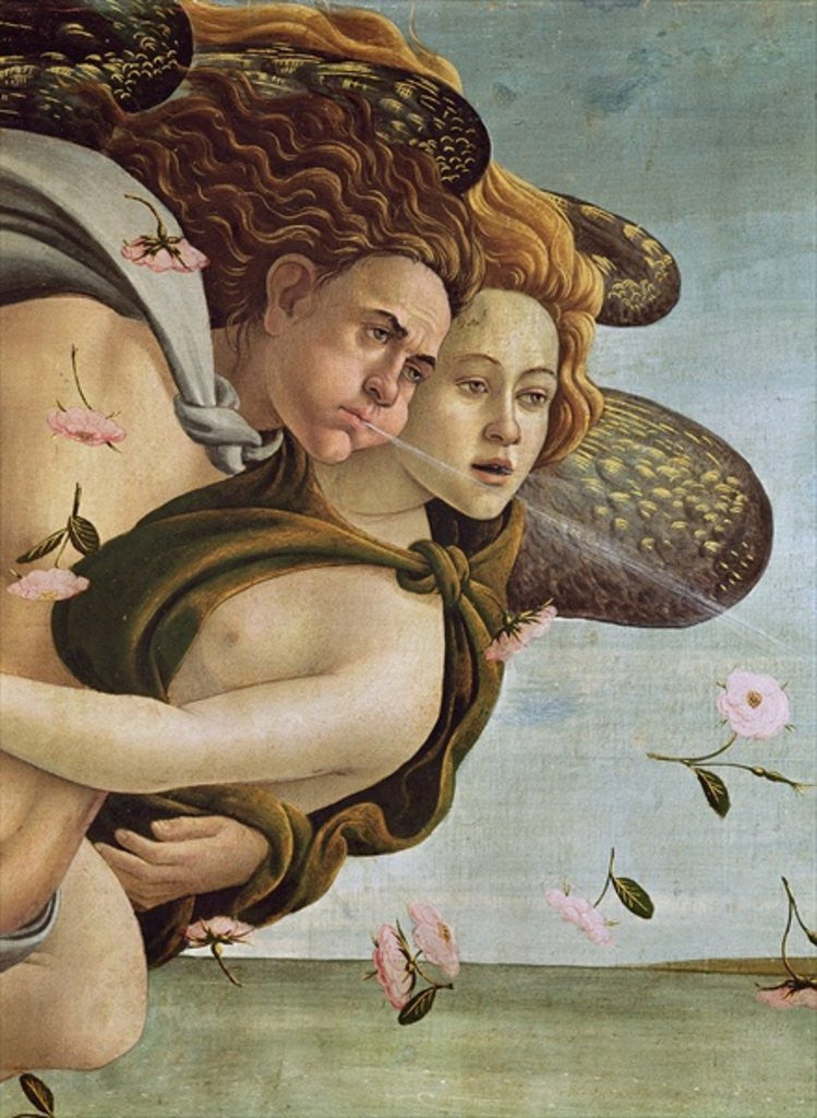 Detail of Zephyr and Chloris by Sandro Botticelli