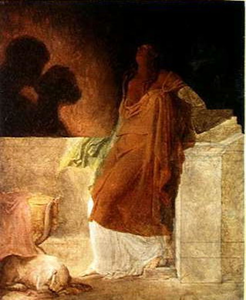 Detail of Jealousy by Baron Pierre-Narcisse Guerin