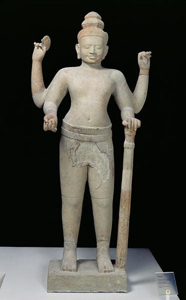 Detail of Standing Vishnu by Cambodian
