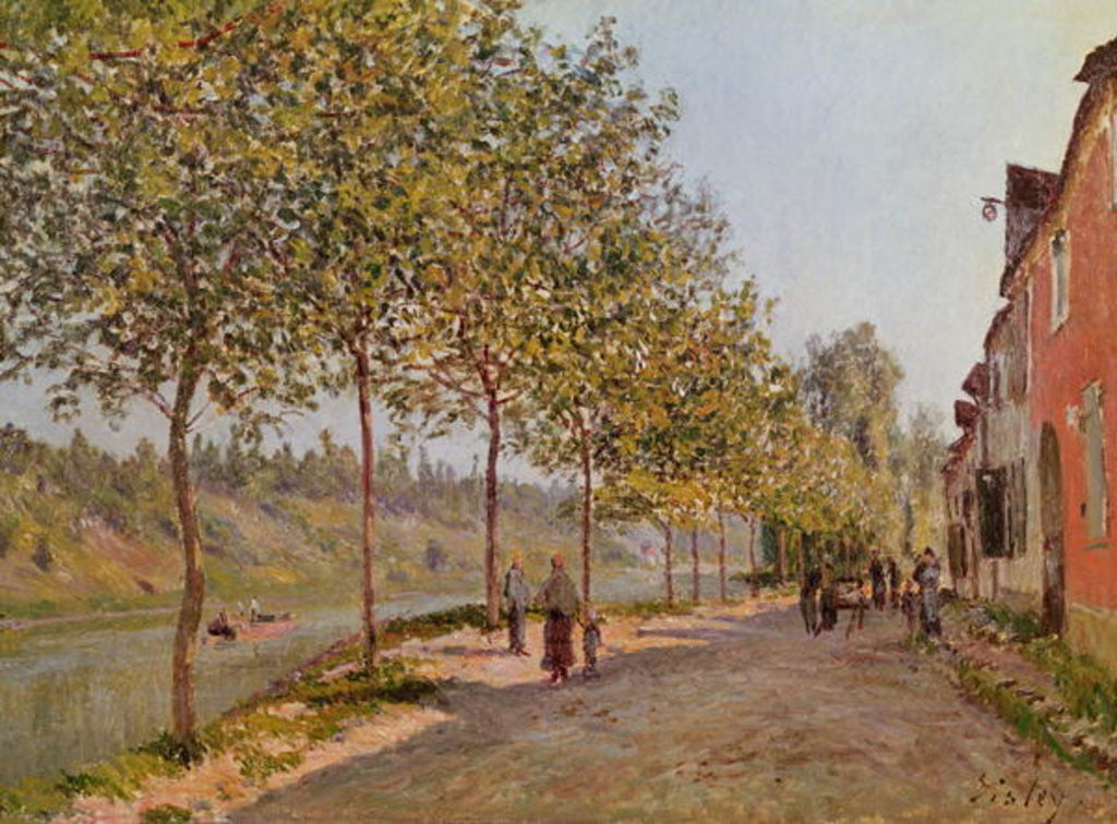 Detail of June Morning in Saint-Mammes by Alfred Sisley