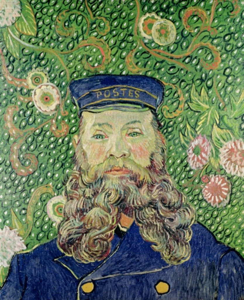Detail of Portrait of the Postman Joseph Roulin by Vincent van Gogh