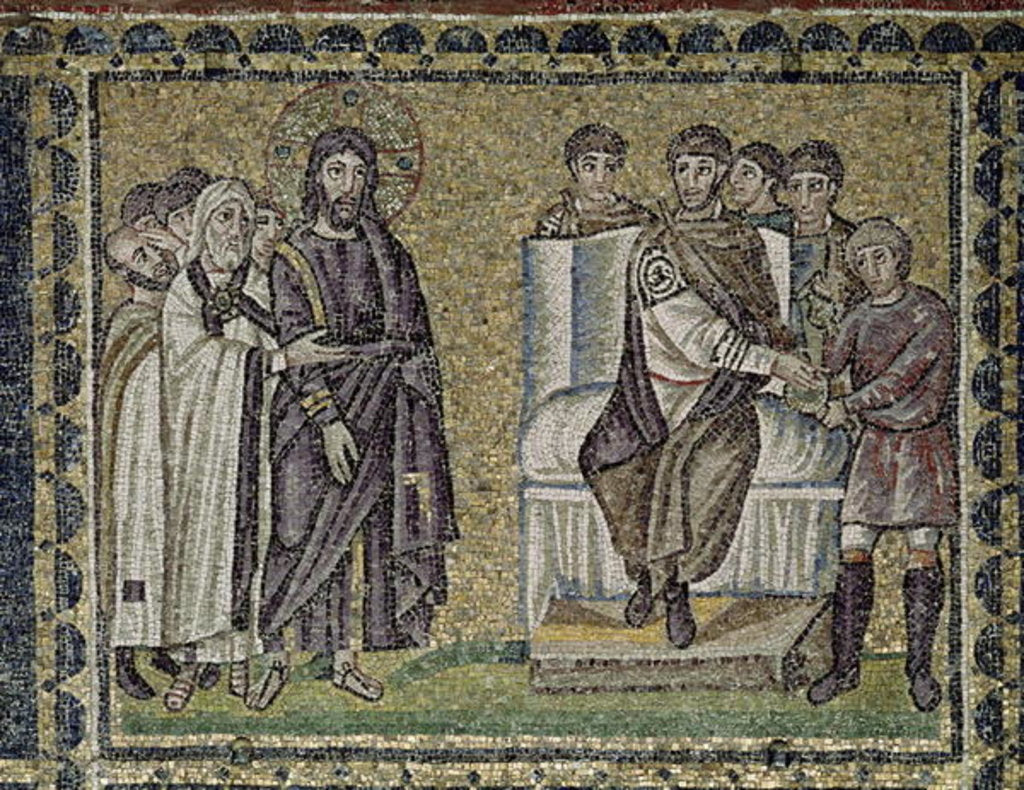 Detail of Jesus before Pontius Pilate by Byzantine School