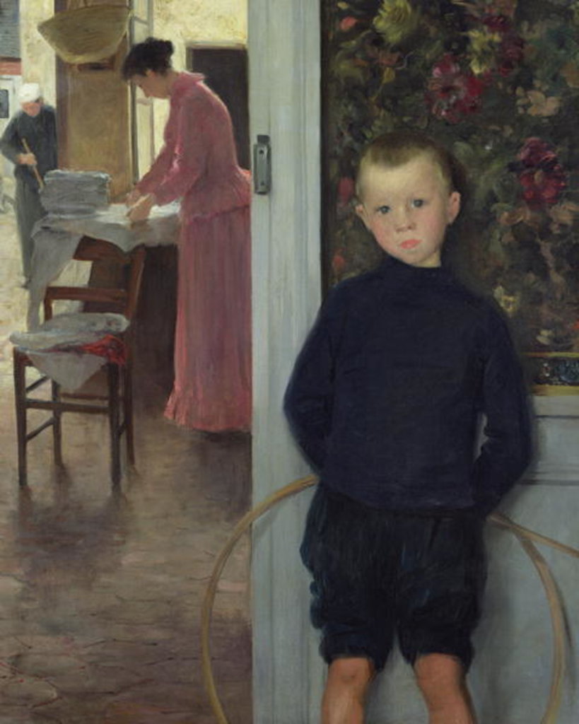 Detail of Interior with Women and a Child by Paul Mathey