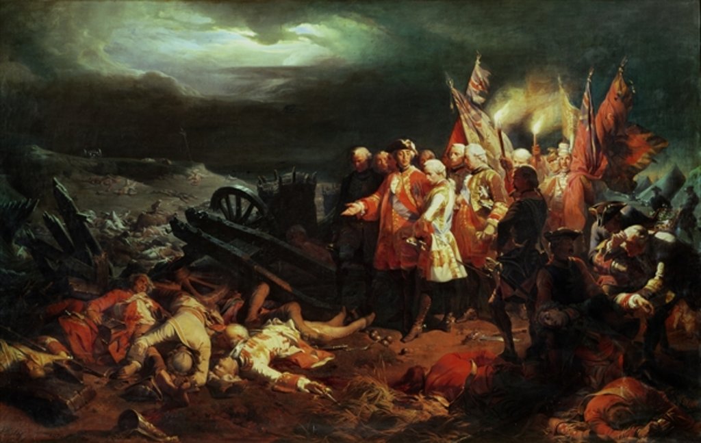Louis XV Visiting the Field of Battle at Fontenoy in May 1745 by Felix Philippoteaux