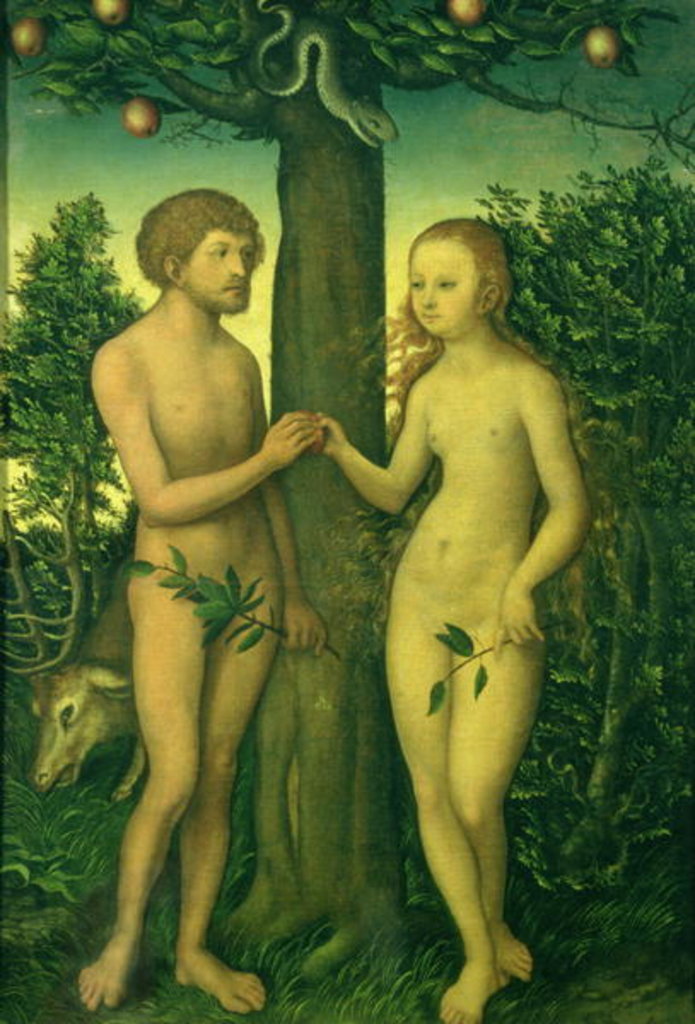 Detail of Adam and Eve by Lucas the Elder Cranach
