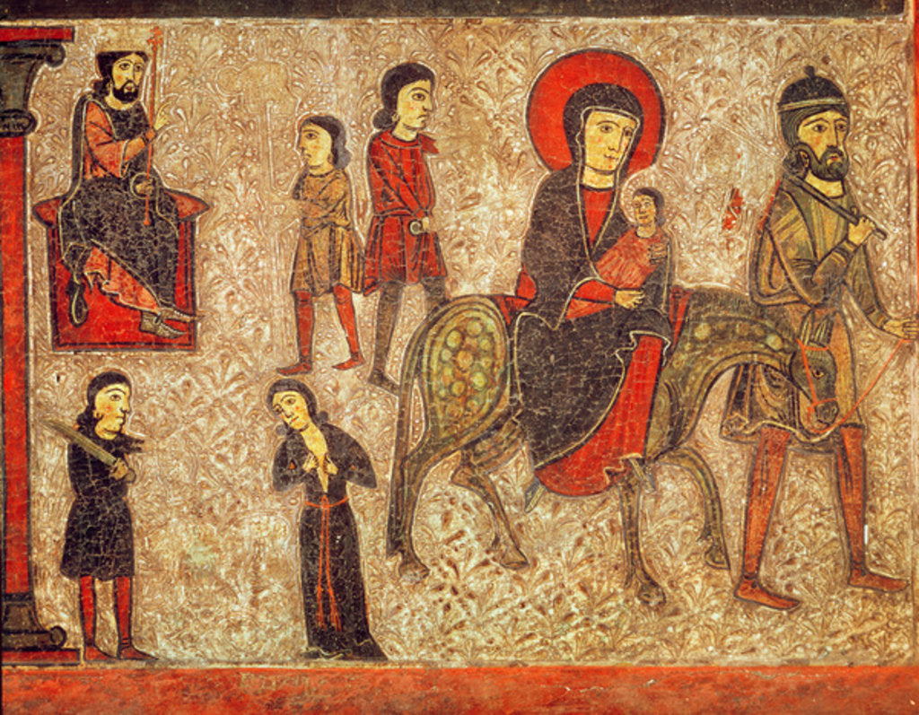 Detail of The Flight into Egypt by Catalan School